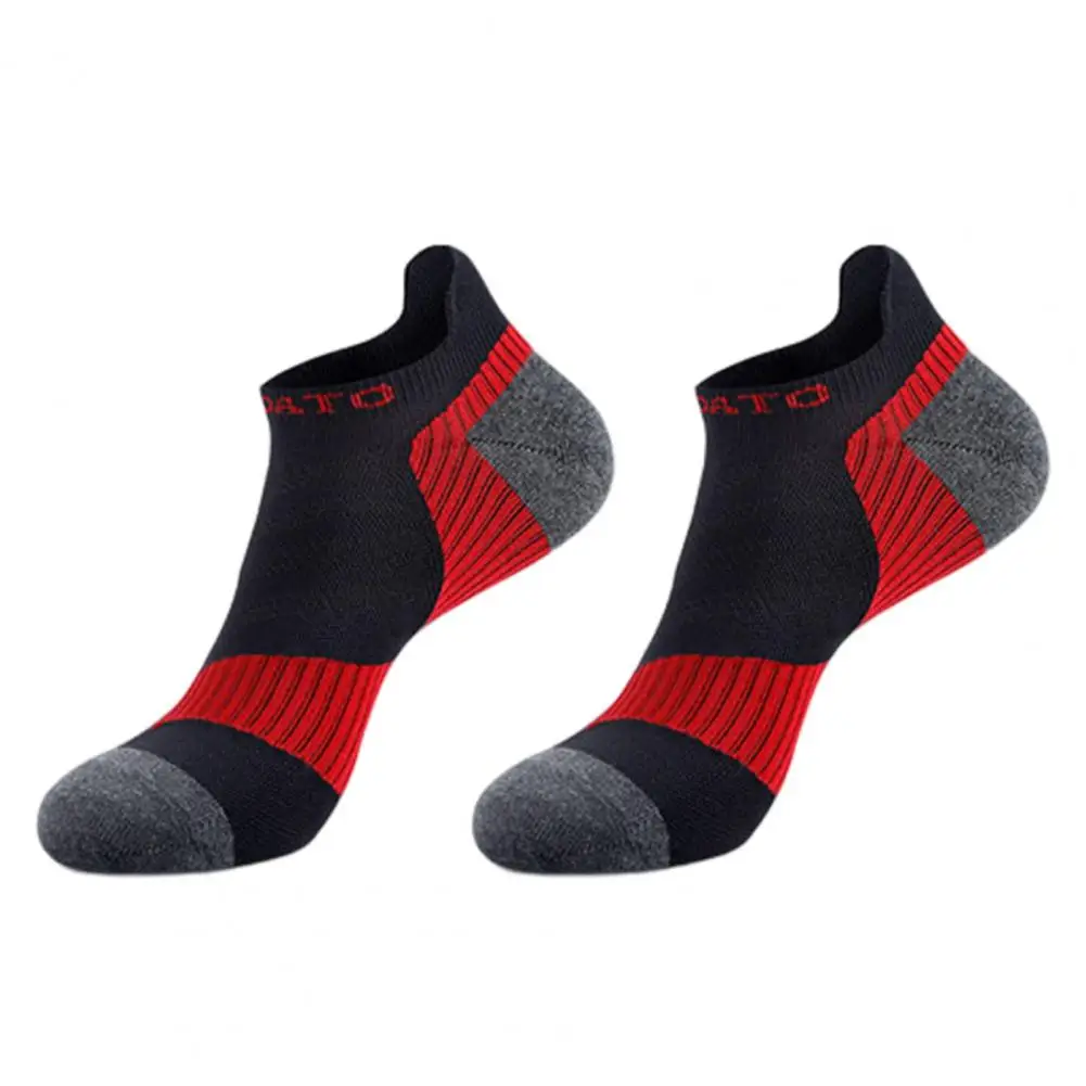 1 Pair Wear-resistant Professional Non-skid Training Socks Stripe Pattern Running Socks Non-slip Outdoor Sports