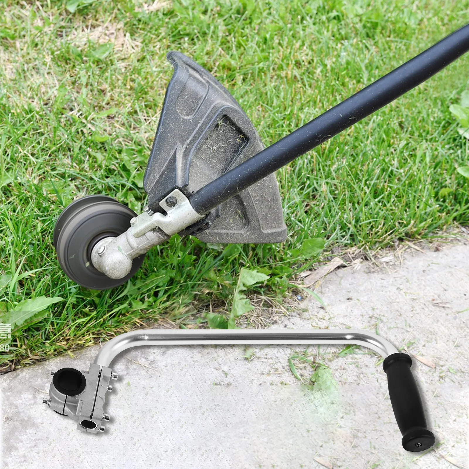 

1Set Lawn Mower Handle Grass Trimmer Handle Ergonomic Stainless Steel Gardening Tool Landscaping Grip Handy Tool for Lawn Care