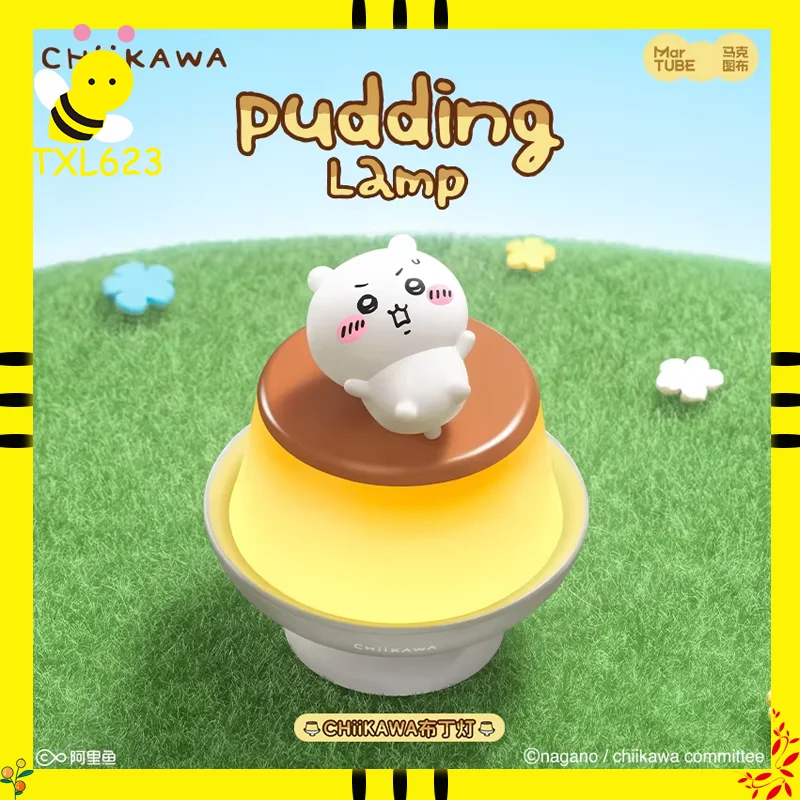 

Marktube Chiikawa Pudding Lamp Kawaii Hachiware Usagi Atmosphere Desk Ornament Toy for Birthday Valentine's Day Gift