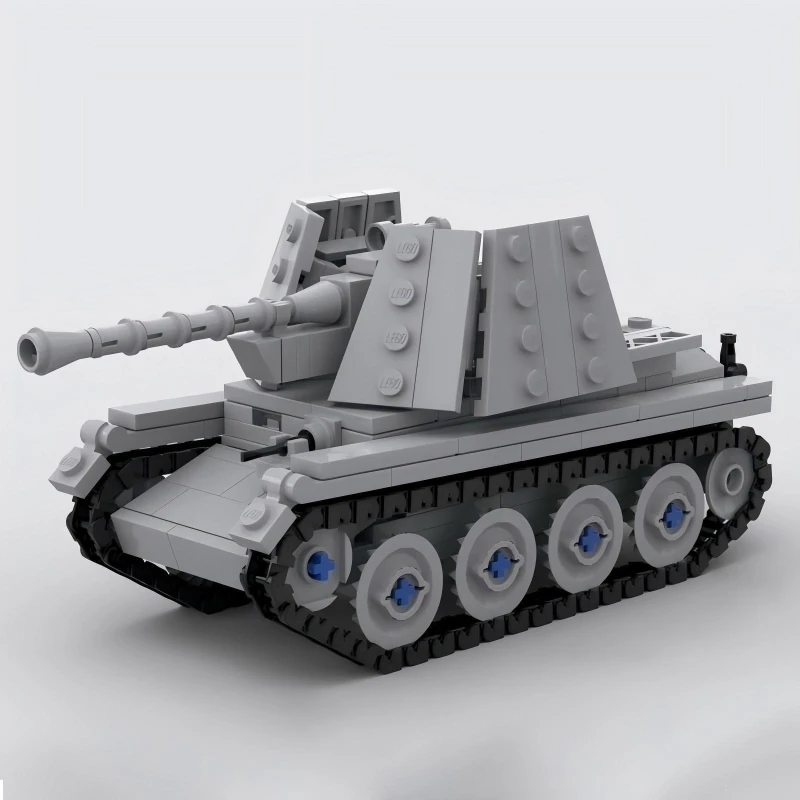 Militär-Kriegsserie E-5 Leichter Panzer M5 Panzerabwehrhagelwerfer Zerstörer Baustein-Set Modell DIY Kinderspielzeug Jungen Geburtstagsgeschenk – Detail 15