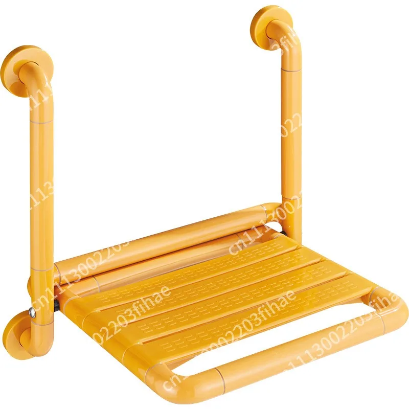 Bathroom folding stool wall-mounted toilet elderly safety non-slip disabled barrier-free handrails bathing and bathing stool