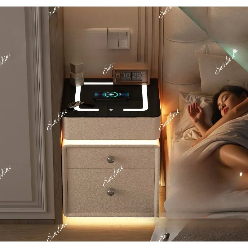 Intelligent hidden hidden bedside table popular modern simple storage cabinet  FT