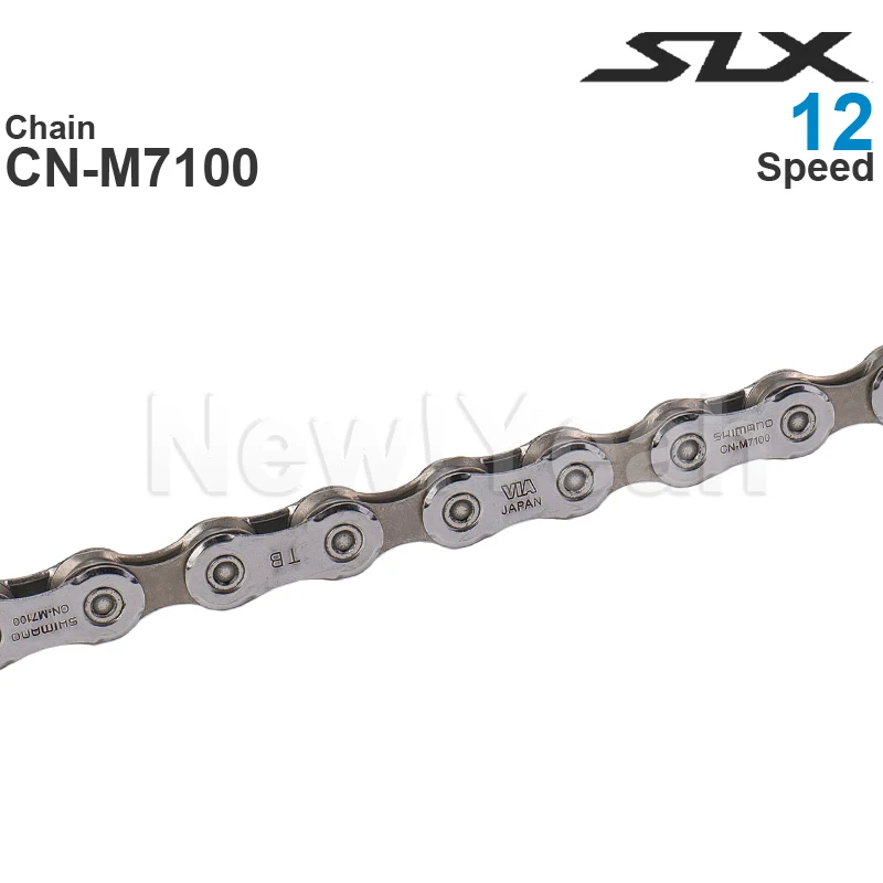 Original SHIMANO SLX CN-M7100 12-Speed Bicycle Chains - HYPERGLIDE+ - SIL-TEC - MTB Chain 116/126L with Quick Link