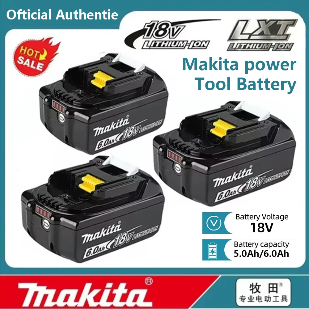 

100% Origina Makita 18V Power Tools Battery 6Ah/5Ah/3Ah BL1860 BL1850 BL1830B BL1815 Li-ion Rechargeable Battery