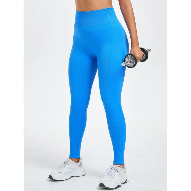 Women's High Waist Leggings Seamless Knited Pants High Stretchy Butt Lifting Sports Pants Workout Running Yoga Leggings