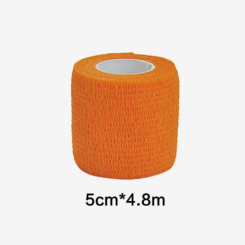 1/6/10 pcs Orange Gauze Medical Bandage Self-adhesive Breathable Elastic Bandages for Sports Fixing Finger Wrist Leg