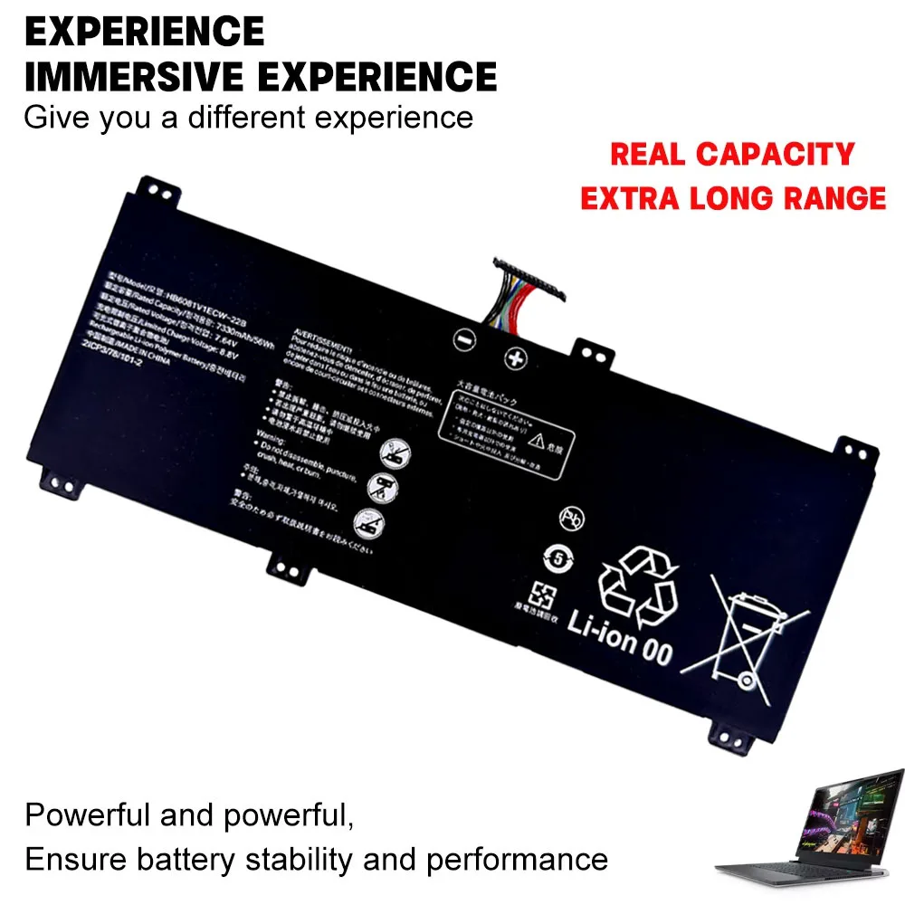 For Huawei Honor Magicbook Pro HLYL-WFP9 HLYL-WFQ9 FRD-WFG9 WFD9 HB60 HB6081V1ECW-22B -22A 7.64V 56Wh 7330mAh Laptop Battery