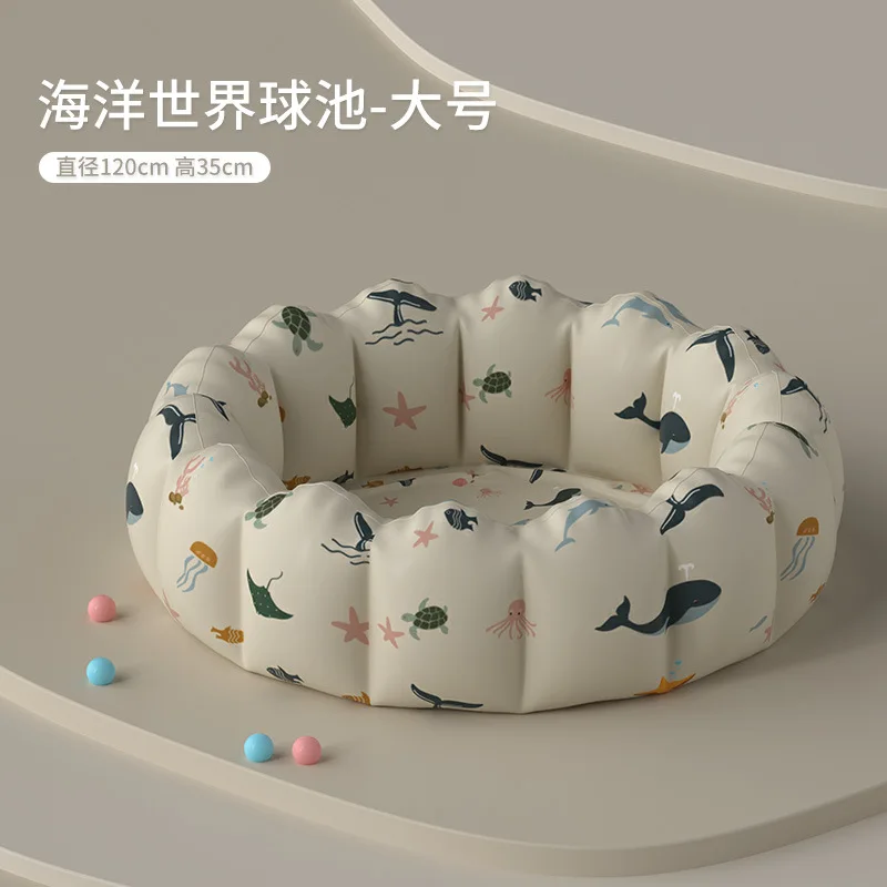 

Inflatable Baby Home Ball Pool PVC Circular No Assembly Children's Sit-in Bathtub
