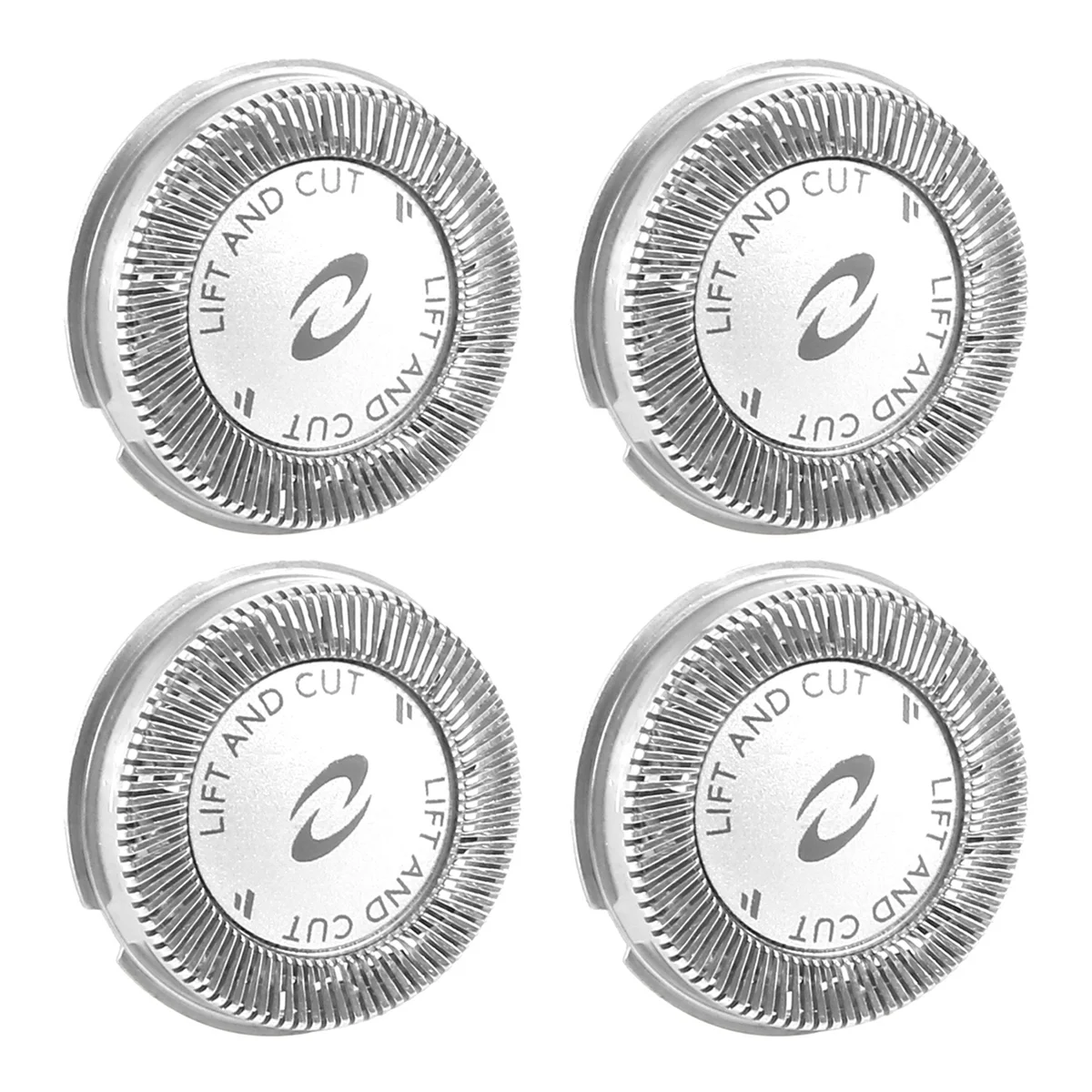 4 pezzi di ricambio per rasoio a lama per Philips Norelco HQ3 HQ30/HQ32/HQ36/HQ300, argento
