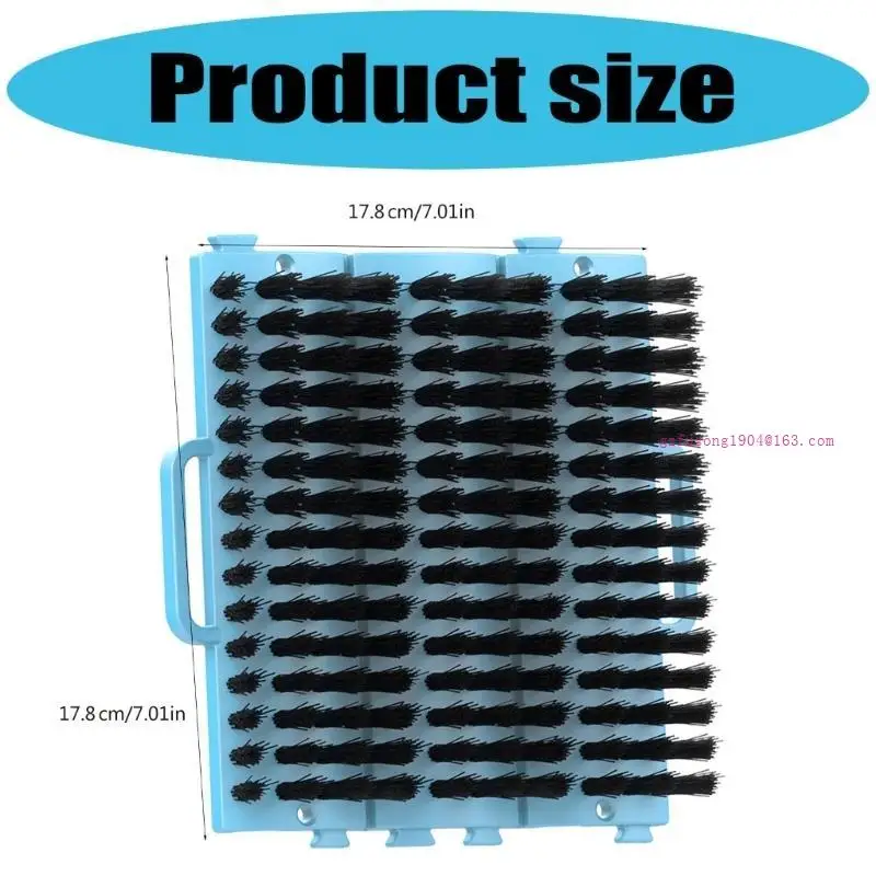 Durability Pet Massager Grooming Horsehair Cattle Tail Brush Horse Cow Scratcher for Gentle Massage and Easy Cleaning D5QD