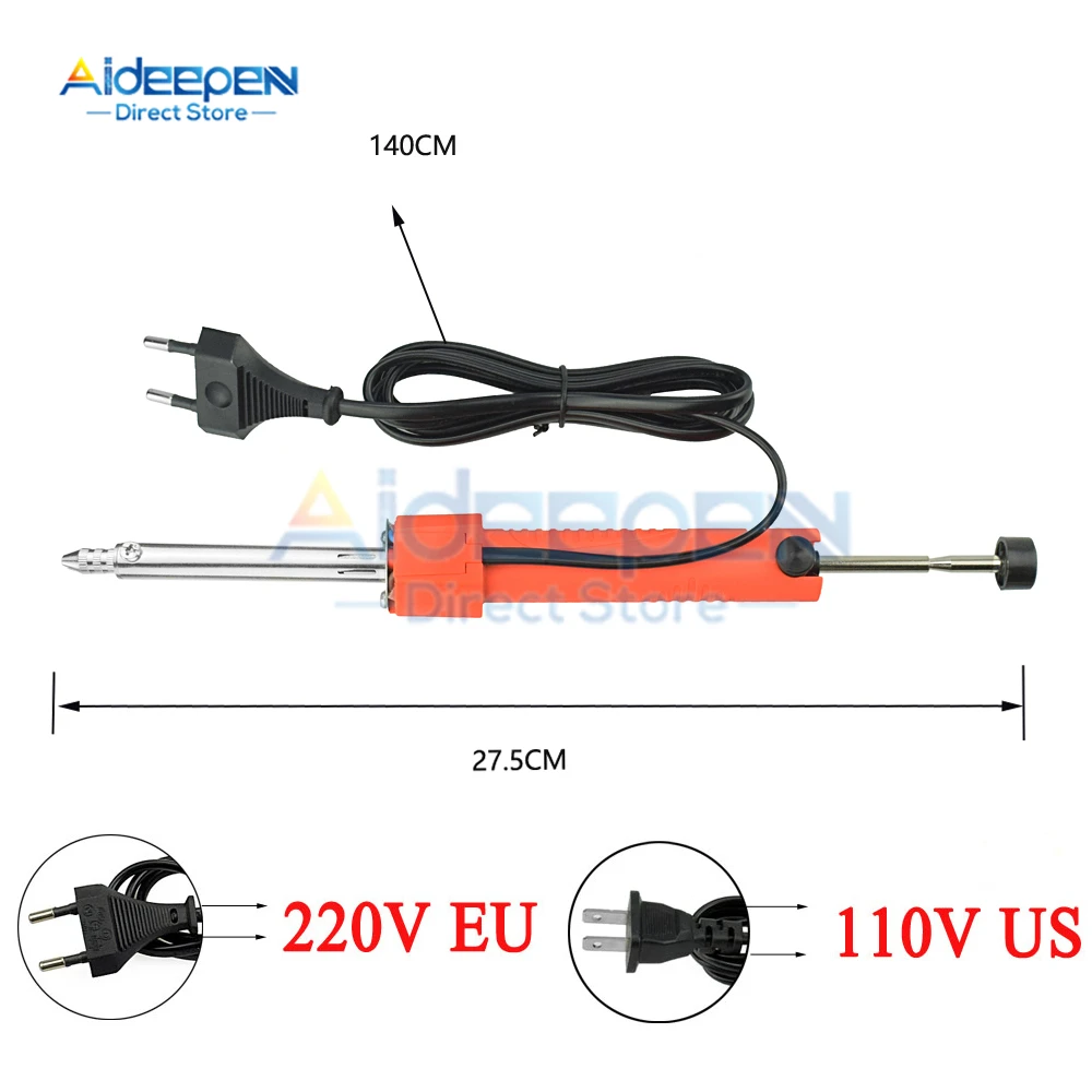 Bomba desoldadora de soldadura al vacío eléctrica, 30W, 36W, pluma de hierro para soldar, herramienta de reparación