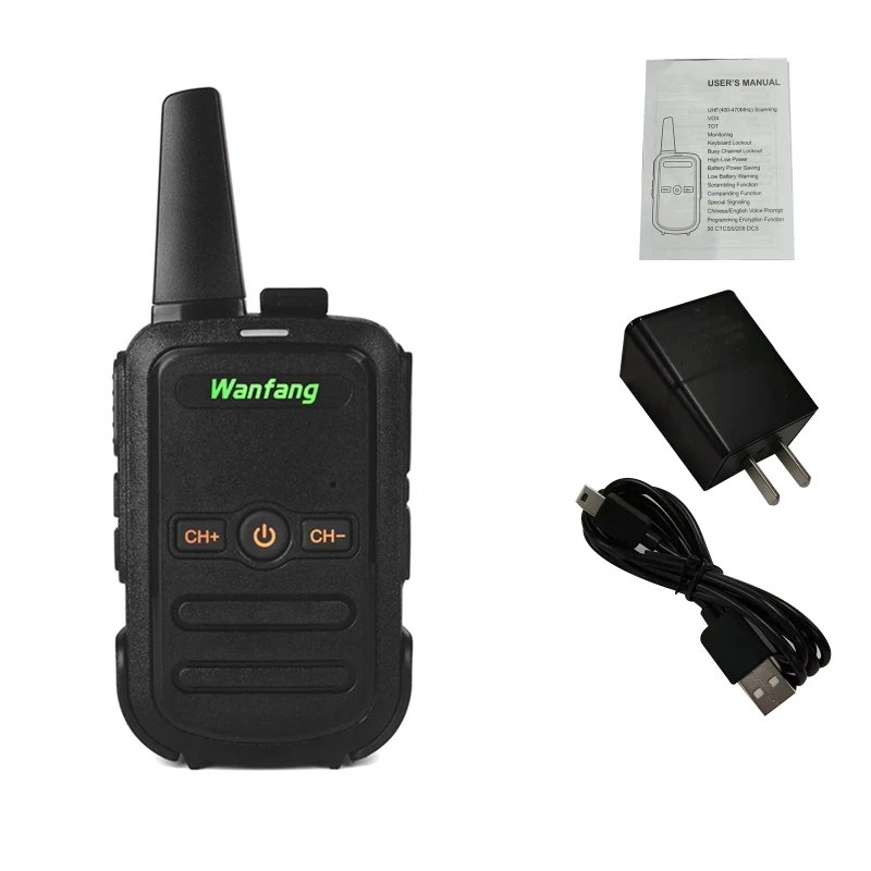 Professional  Handheld  Walkie-talkie with USB Direct Charging for Hotel