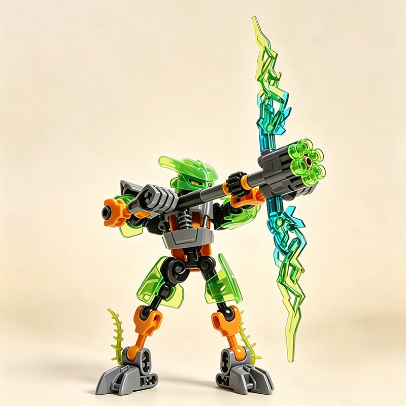 

NEW 2in1 Bionicle Building Block Anime Action Figures Soldier Robot Mech Brick Set Lewa Protector of Jungle Toys For Boy Gift