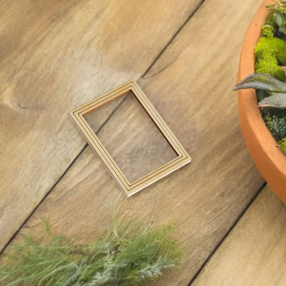 

8Pcs Miniature Wooden Picture Frames 1:12 Scale Unfinished Photo Frames for Dollhouse Decoration Creative DIY Craft Accessories