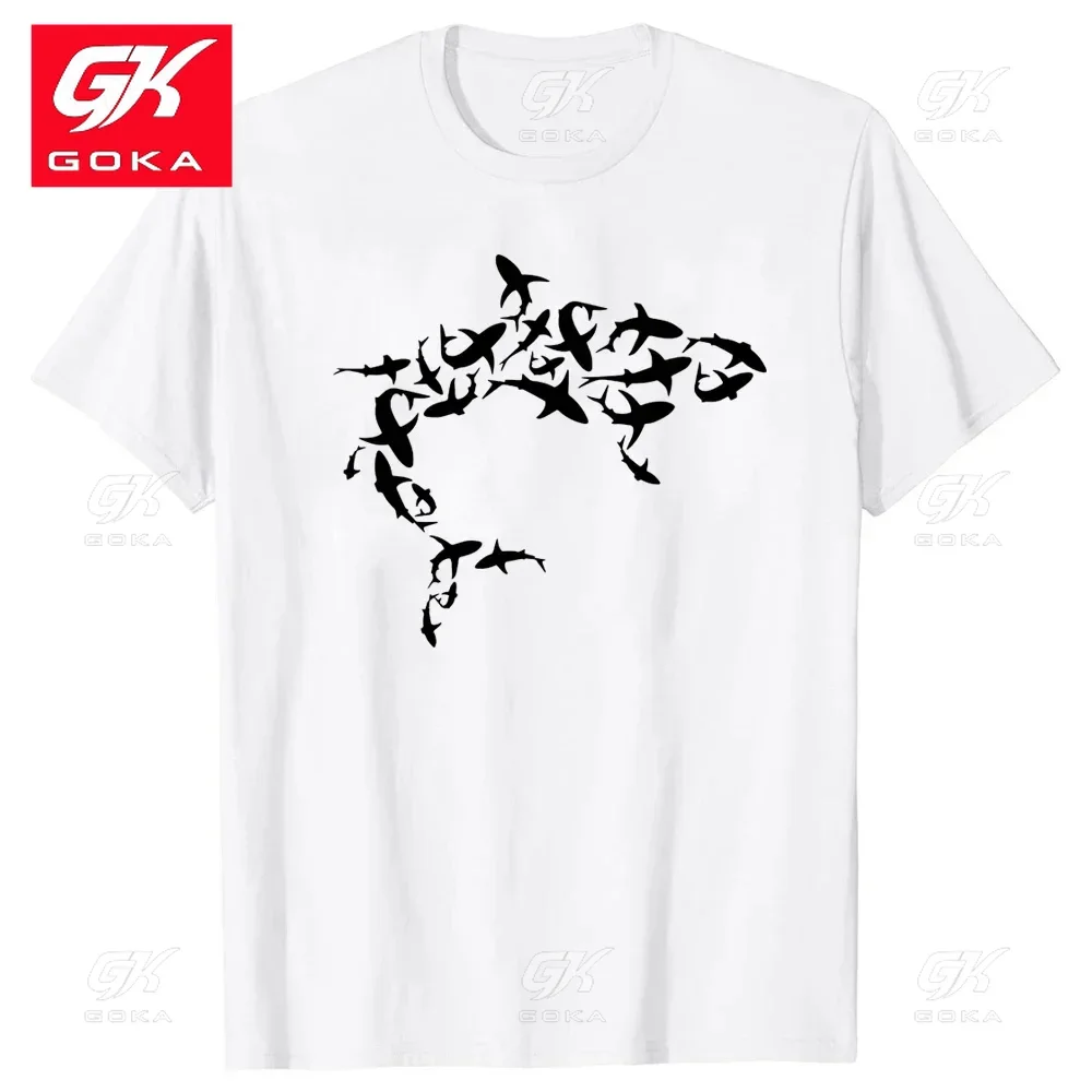 Great White Shark Lover Marine Biology Animal Science Cotton T Shirt Men Women Plus Size O-Neck Streetwear Vintage Unisex Tees