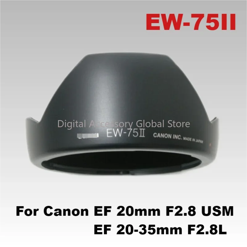 New Original Front Hood EW-75II Parts For Canon 20mm 2.8 20/2.8 20-35 2.8L USM (72mm) Camera Lens