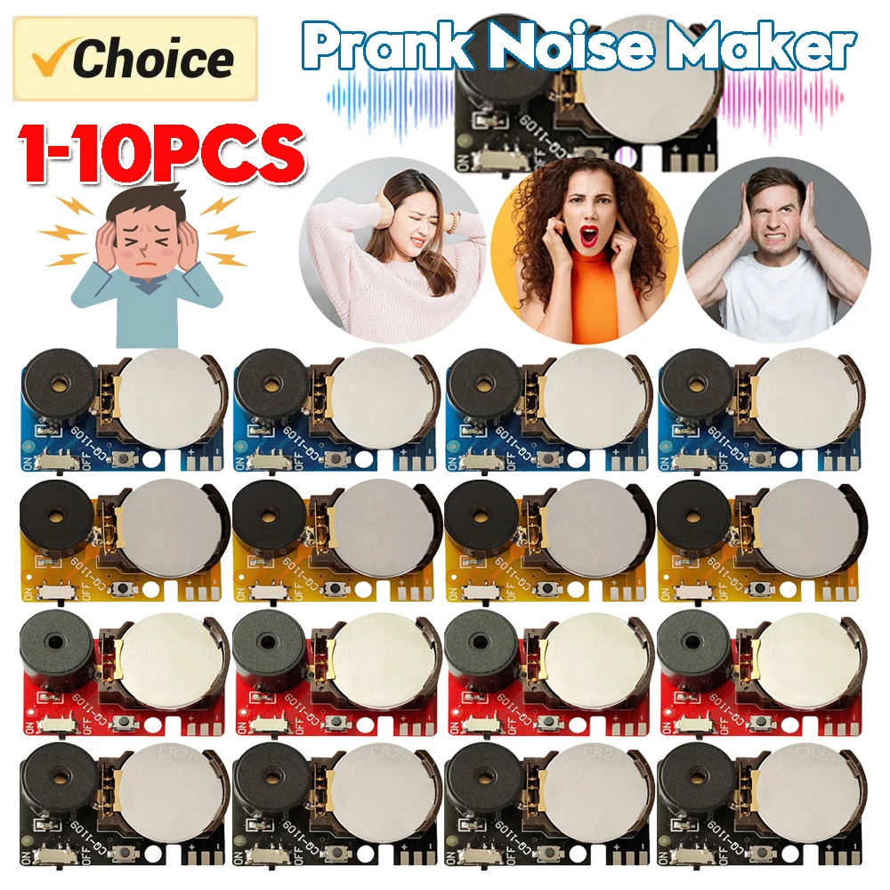 1-10Pcs Cricket Noise Maker Prank Continuously Annoying Sound PCB Beeping Hidden Prank Lrritating Noise for Fool's Day Halloween