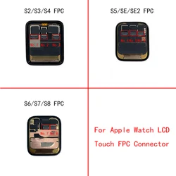 LCD 디스플레이 터치 스크린 FPC 커넥터 온보드, 애플 워치 S2 S3 S4 S5 S6 S7 S8 시리즈 3 4 5 6 7 8 SE 2 44mm 40mm 45mm, 2 개