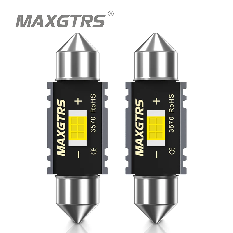 

2x Festoon C5W C10W 3570 Chip Bulb Canbus 31mm/36mm/39mm/41mm Car LED Lamp Interior Dome Reading License Plate Lights 6000K