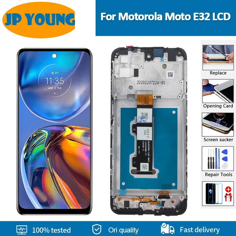 

Оригинальный 6,5-дюймовый ЖК-дисплей для Motorola Moto E32, ЖК-дисплей, дигитайзер сенсорного экрана в сборе для Moto e32, ЖК-экран, датчик Digiziter