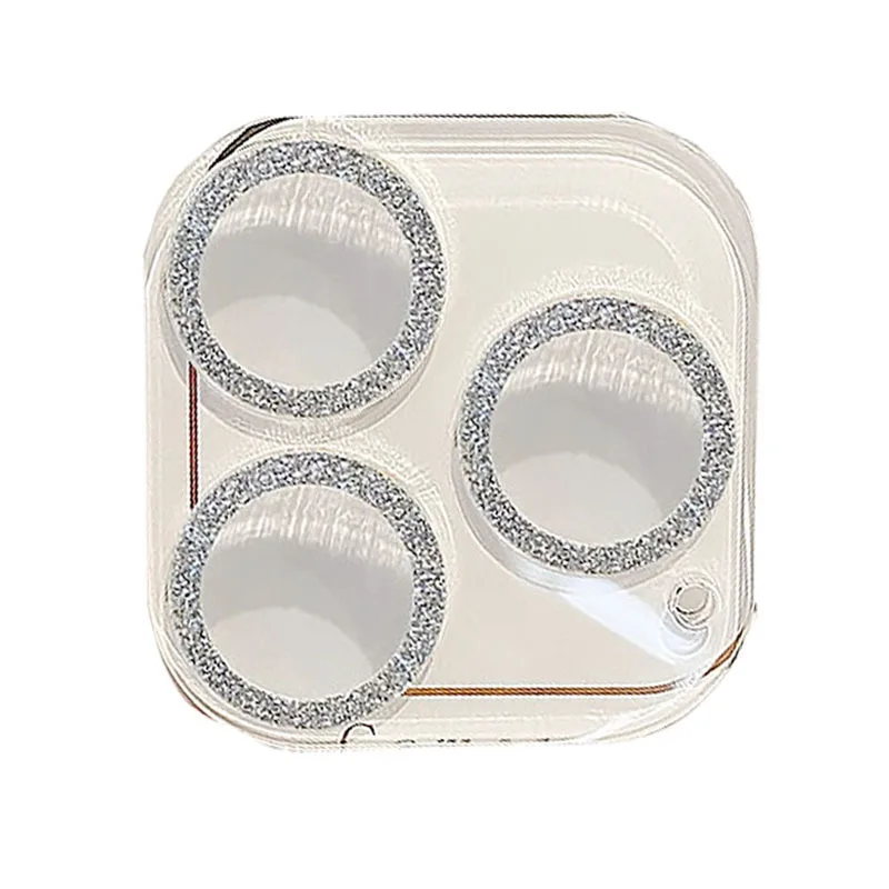 Adecuado para Apple 17 Promax Starry Glitter Powder película de lente integrada iPhone 16 Glitter Diamond transparente 14 Hawkeye 15