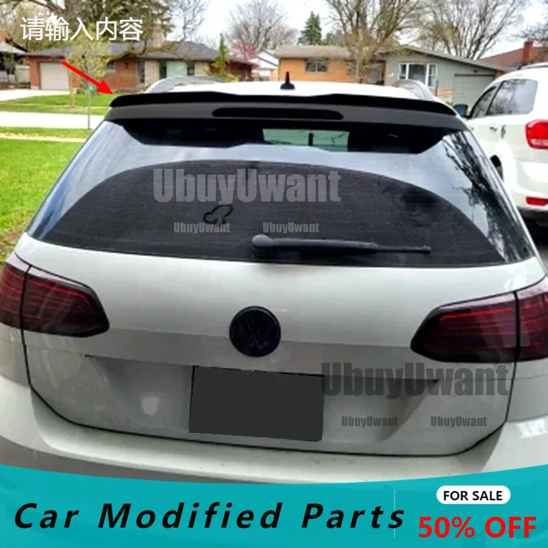 Car Rear Trunk Roof Spoiler Lip for VW Golf 7 MK7 Variant Wagon 2013-2017 ABS Plastic Tail Wing