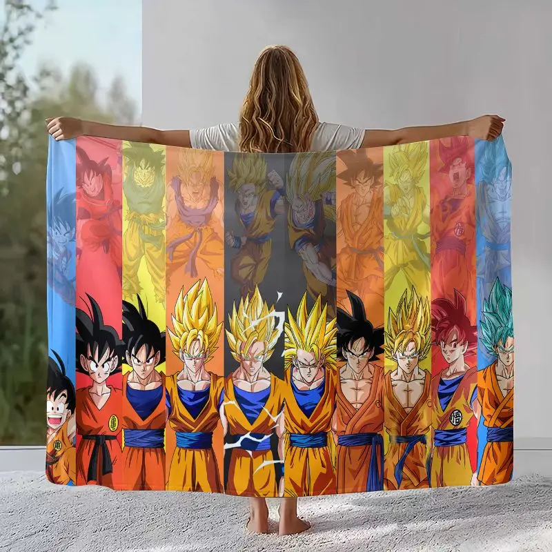 Goku D-Dragon Ball Anime Super Saiyan Flannel Throw Blanket,Cozy Warm Blanket for Bed,Sofa,Living Room,Picnic,Home Decor,Gift