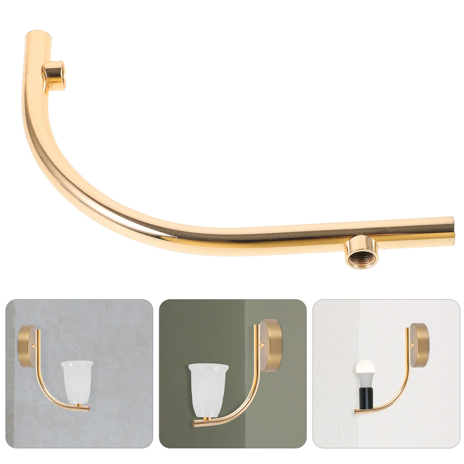 

Sturdy Threaded Lamp Stem Curved Pipe for Desk Lamp DIY Repair Lighting Fixture Replacement Parts Home Office Decor