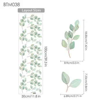 波希米亞風綠樹葉牆貼 兒童房裝飾畫 可移除水彩牆貼 北歐兒童房家居裝飾 6 最佳銷售 北歐牆貼 - №3