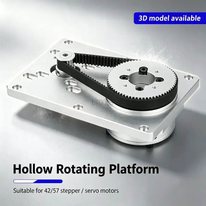 42/57 Type Precision Hollow Rotary Platform Stepper Servo Reducer Electric Indexing Table Angle Positioning Automation Tools