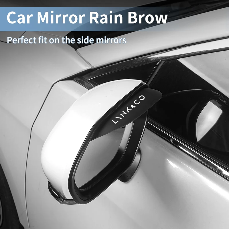 

Car Rearview Mirror Rain Eyebrow Rear View Mirror Decorative Cover For Lynk Co 01 02 + Hatchback 03+ Phev 05+ Phev 06 09