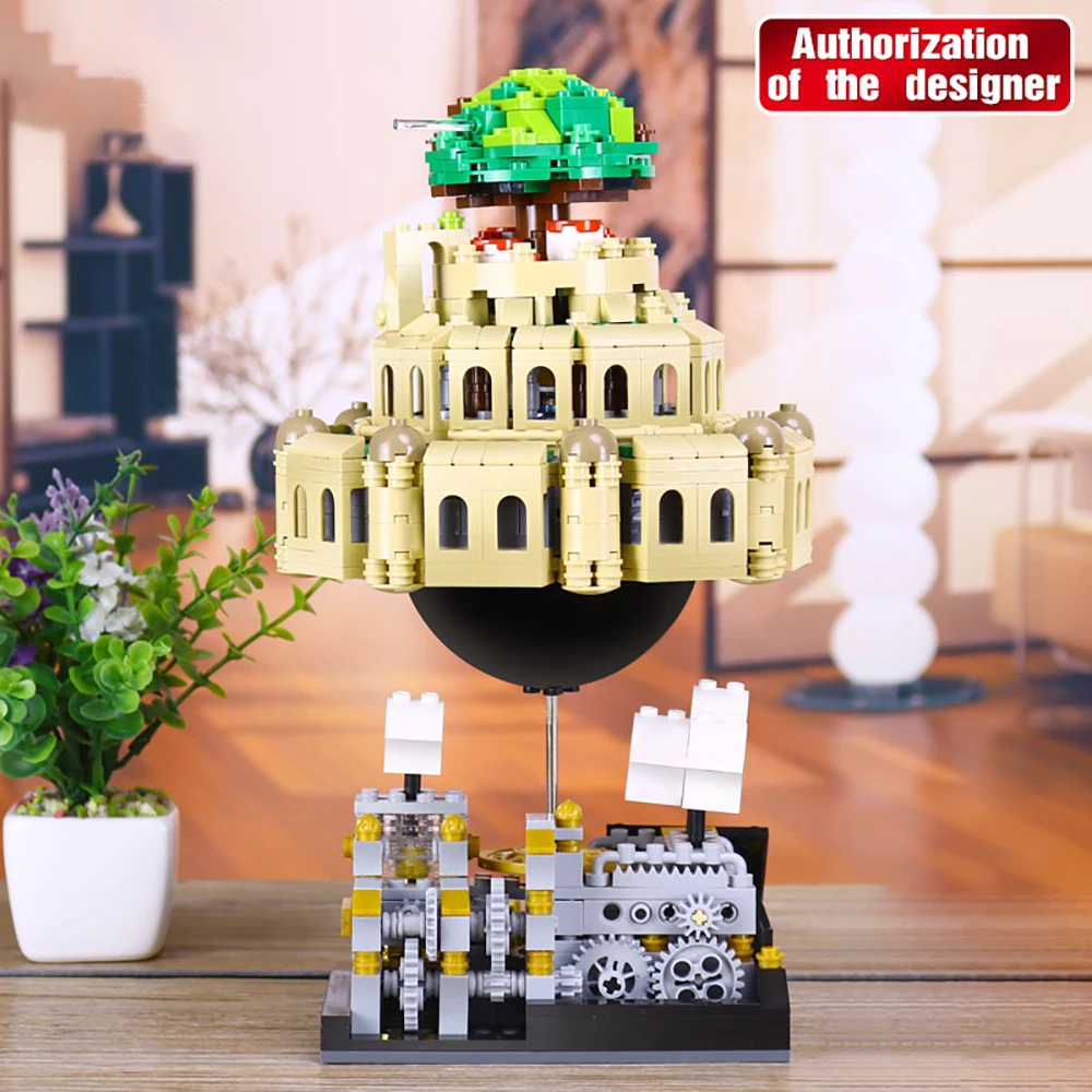 

New 1179Pcs Creative MOC Series The City in The Sky Set Children Educational Building Bricks Model With Music Box Gift For Child