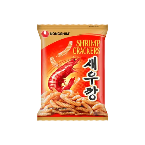 [12Packs] NONGSHIM Shrimp Crackers - Light, Airy, Crispy Seafood Snack, 2.64oz*12Packs