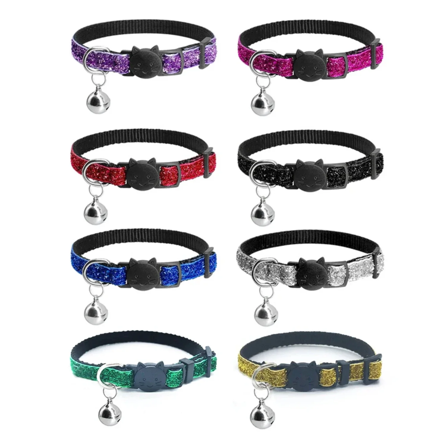 Stylish, High-Quality Glowing Cat Collar Accessories Set - Ultimate Set for Kittens with Bell, Leash, and Harness - Perfect Prod