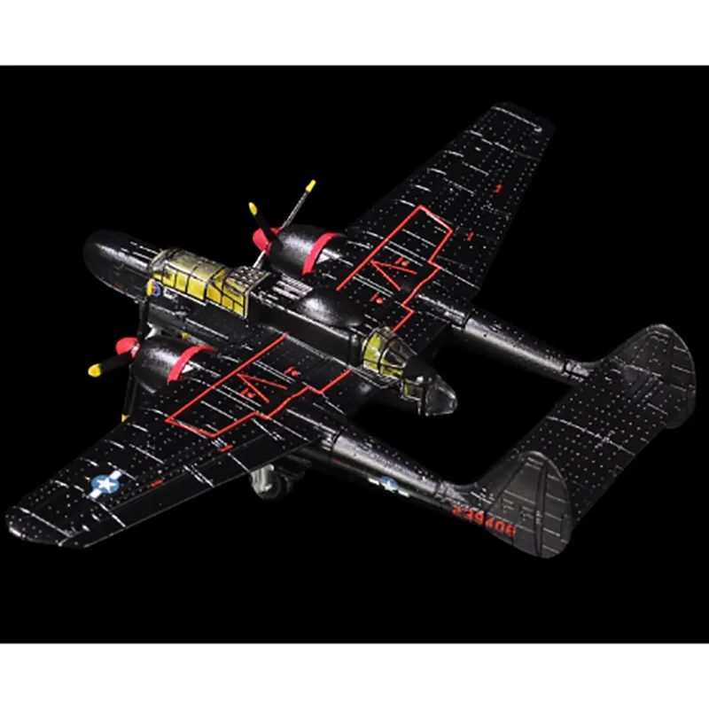 

Diecast 1/144 Scale P-61 American Night Fighter Black Widow P61 Alloy Aircraft Model Toy Collection Display Decoration