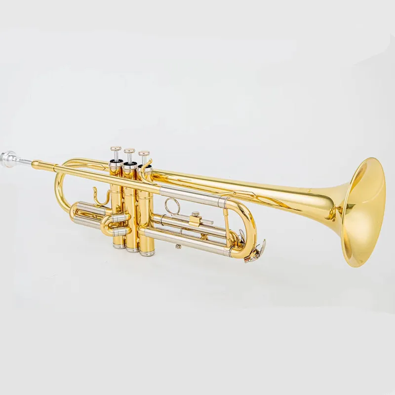 JINYIN JYTR-E108 Professional Trumpet B-flat Brass Nickel Plate Trumpet Jazz Instruments Band Horn Beginner Trumpet S With Case