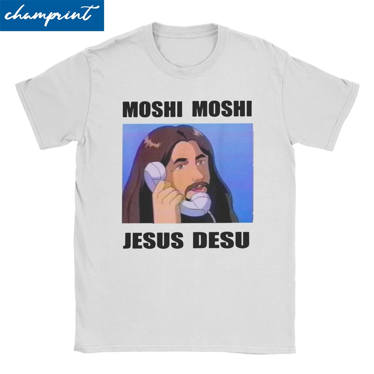 Funny Moshi Jesus Desus Meme T-Shirts for Men Women Round Collar 100% Cotton T Shirt Short Sleeve Tees Plus Size Tops