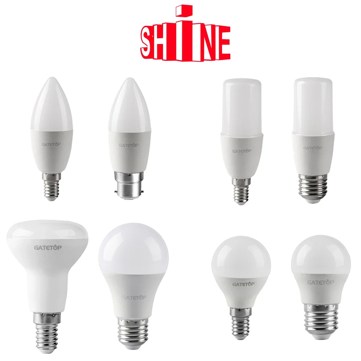 LED Energy Saving Bulb AC220V E14 E27 B22 3w-24w 3000K 4000K 6000K Lamp With Ce Rohs For Home Office Interior Decoration