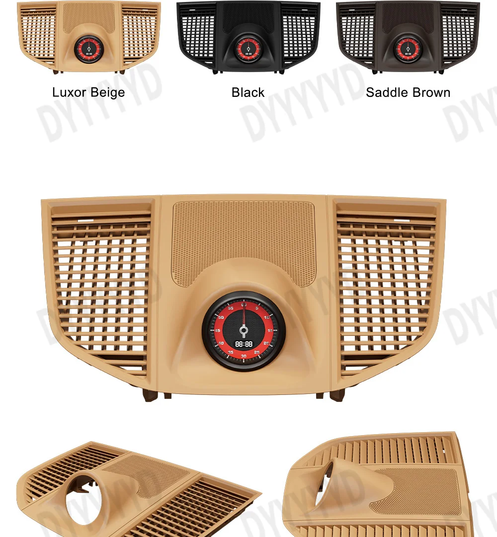 LCD ساعة توقيت كرونو لبورشه ماكان 2014-2023 28 أنماط الاتصال الداخلي لوحة القيادة المركزي ساعة البوصلة ساعة إلكترونية تجديد #2