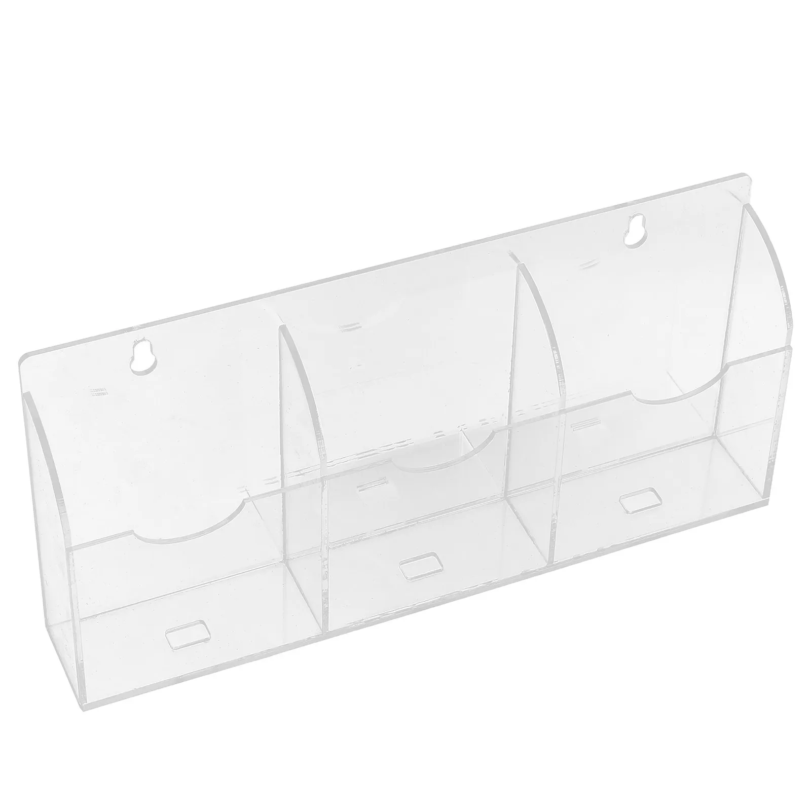 Wall Mounted Phone Holder Wall Mount Remote Holder Clear Acrylic Multi Functional Organizer for Smartphones Remote Controls