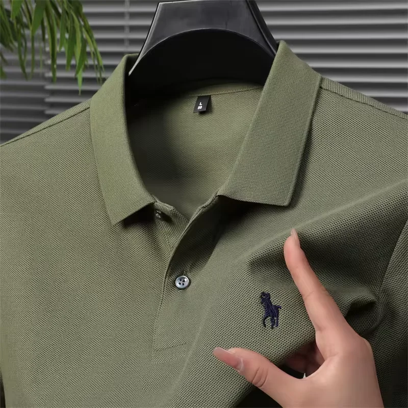 100% cotton high-end short sleeve POLO shirt men\'s summer fashion designer horse logo brand embroidered Luxury casual T-shirt