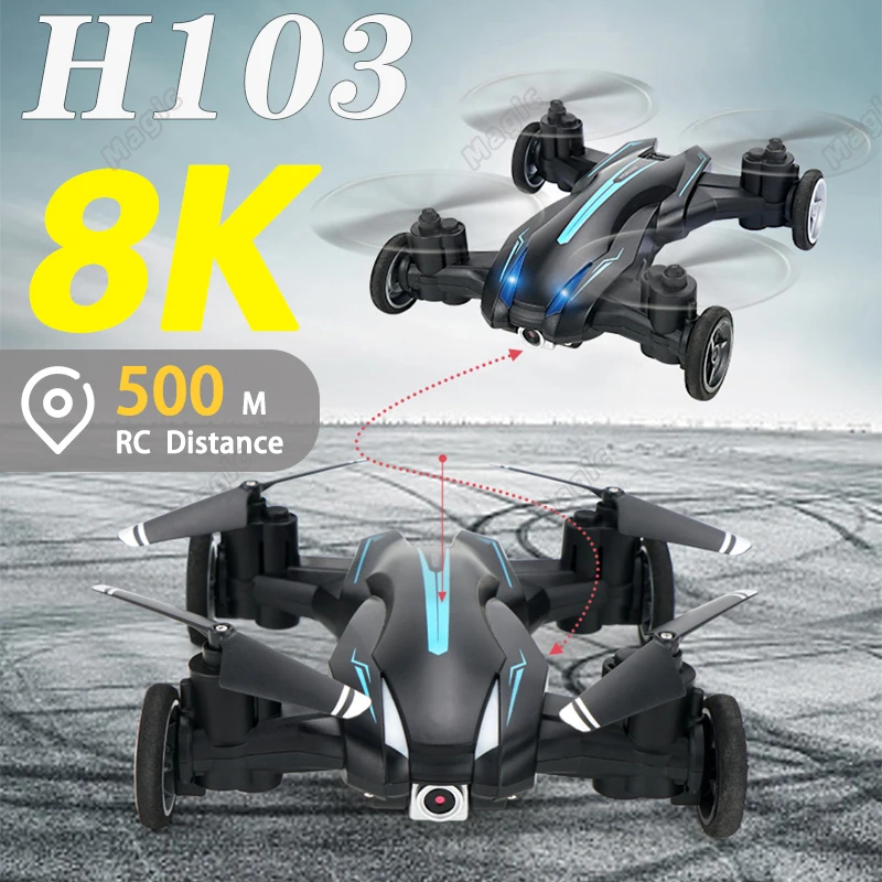 JJRC H103W Drone 8K Hd Camera Mini Drone Land And Air Dual-Mode Remote Control Aircraft Helicopter Rc Aircraft Drone Toy Boy