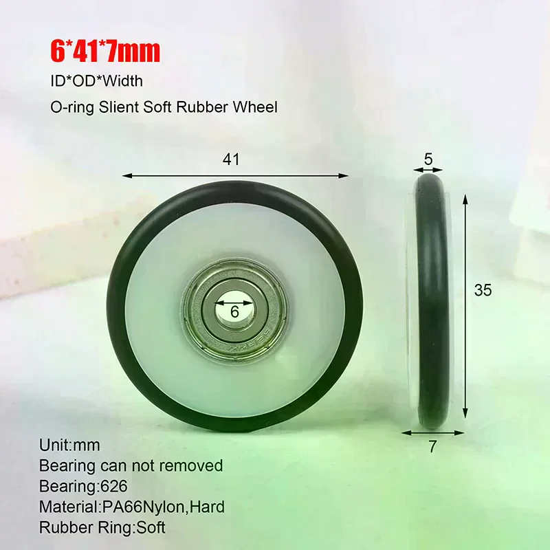 6*41*7mm Buna-N Rubber O Ring 626 Bearing Moving Pulley Roller Mute Elasticity High Quality Durable For Daily Use Home Office
