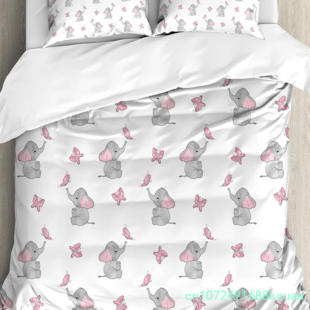 Baby Nursery Quilts - Elephant Nursery Decor Bedding Set For