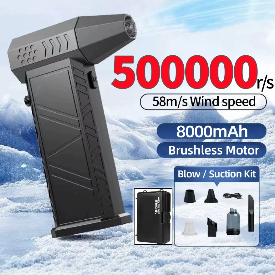 

X9 Violent Fan 500000RPM Powerful Air Blower Vacuum Dust Cleaner Type-C Charging Strong Winds 53m/s Brushless Turbo Jet Blower