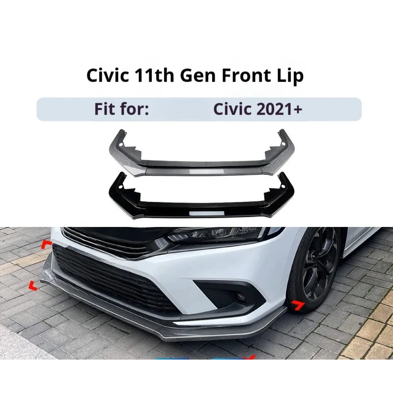 

High Quality Carbon Fiber Front Bumper Lip Spoiler for 11