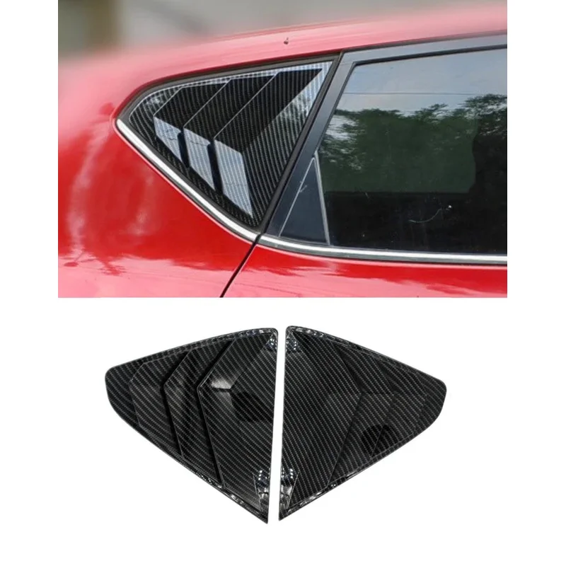 

Fit For Nissan Tiida 2011-2015 Rear Side Window Blinds Trim Cover Louver Stickers Frame ABS Carbon Fiber Auto Car Accessories
