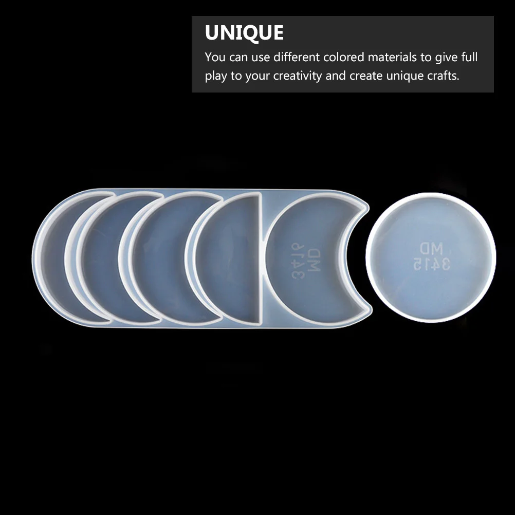 

2 set Eclipse Mold Silicone Transparent Diy Ornaments Craft Set For Space Theme Adornment Lunar Landscape Decor Tabletop