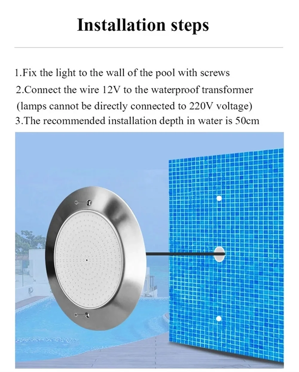 Luzes LED subaquáticas RGB, Luz para piscina, Decoração do partido, Lâmpada de fonte, Controle de aplicativos móveis, 12V, IP68, 12W, 18W, 25W, 35W