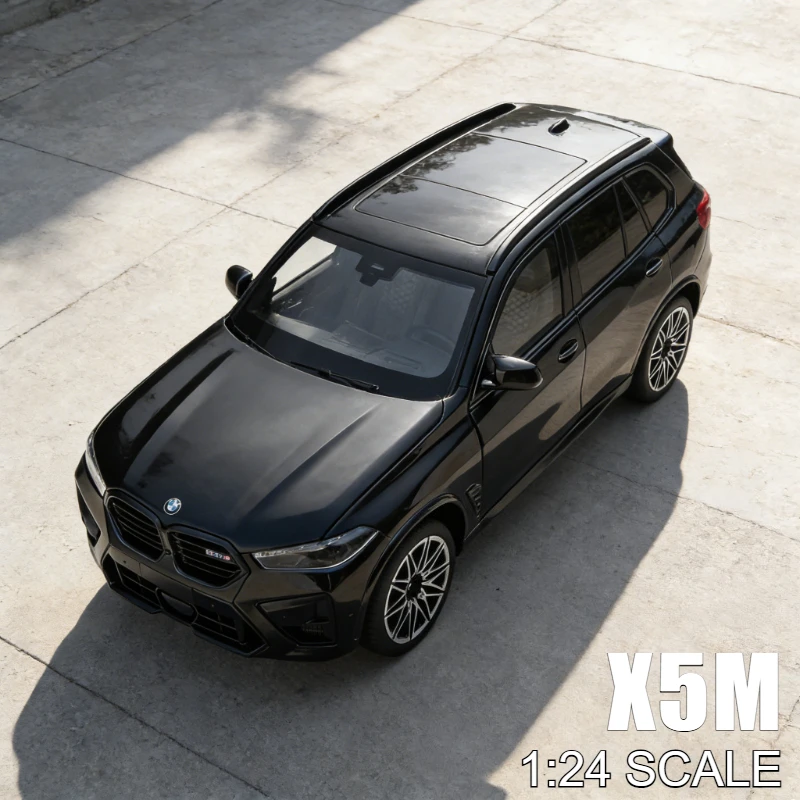

Модель внедорожника X5M 1:24, литая металлическая модель автомобиля, имитация звука и света, игрушка для детей, подарок